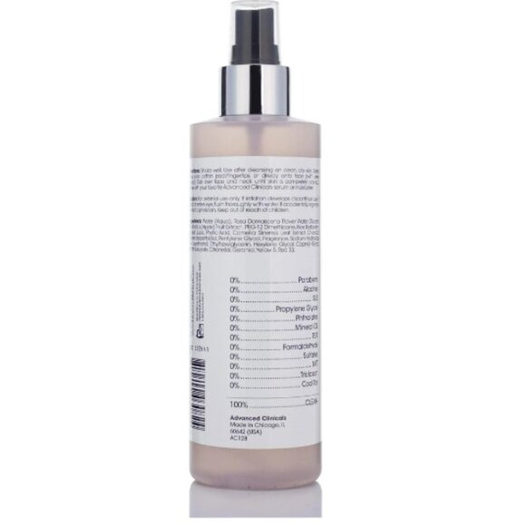 Advanced Clinicals Rosewater Face Toner for Hydration and Toning - Picture 3 of 5